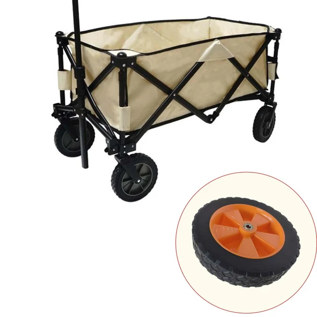 Outdoor Collapsible 7 inch Wear Resistant Replacement Wheel Wagon Camping  Cart Rubber Wheel