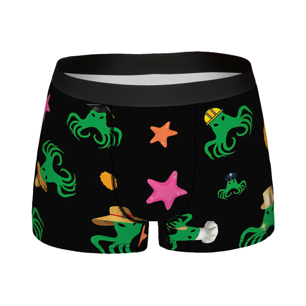 

Black In Hats Great Cthulhu Great Old Ones Underpants Breathbale Panties Men's Underwear Sexy Shorts Boxer Briefs
