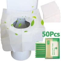 1-50pcs/lot Disposable Toilet Seat Cover Portable Closestool Mat Water-soluble Safety for Travel Camping Bathroom Accessiories 1