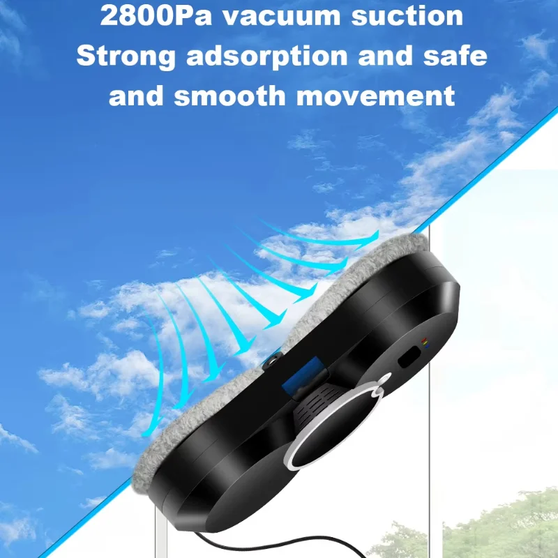 High Quality Window Cleaning Robot Glass Cleaning Robot with Water Spray Function and 10 Mops 5