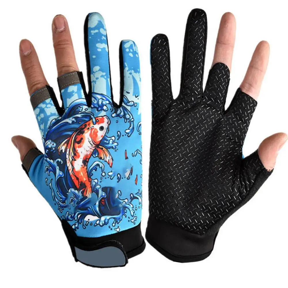 1PCS Fishing Gloves 3 Cut Finger Protector Breathable Anti-Slip Anti-Cut Useful Outdoor Fishing Tackle Accessories Supplies fishing gloves