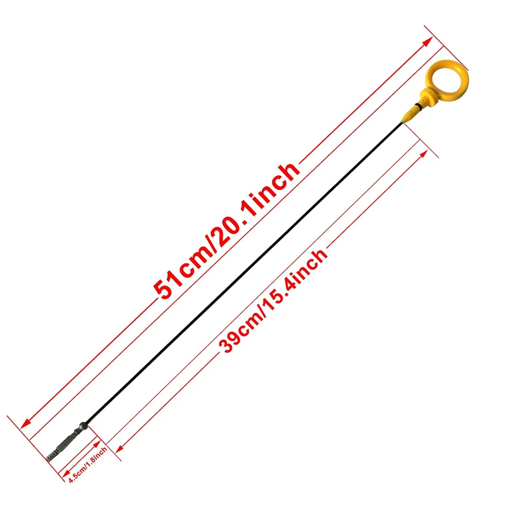 1PCS For AUDI S5 (2005-) For AUDI S4 (2008-) 51cm/20.1Inch Engine Oil Level Indicator Dipstick 06E115611H