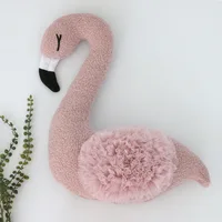 Newborn Photography Props Flamingo Pillow Lace Wrap Set Baby Modeling Pillows Cartoon Cushion Fotografia Photo Props Accessori 3