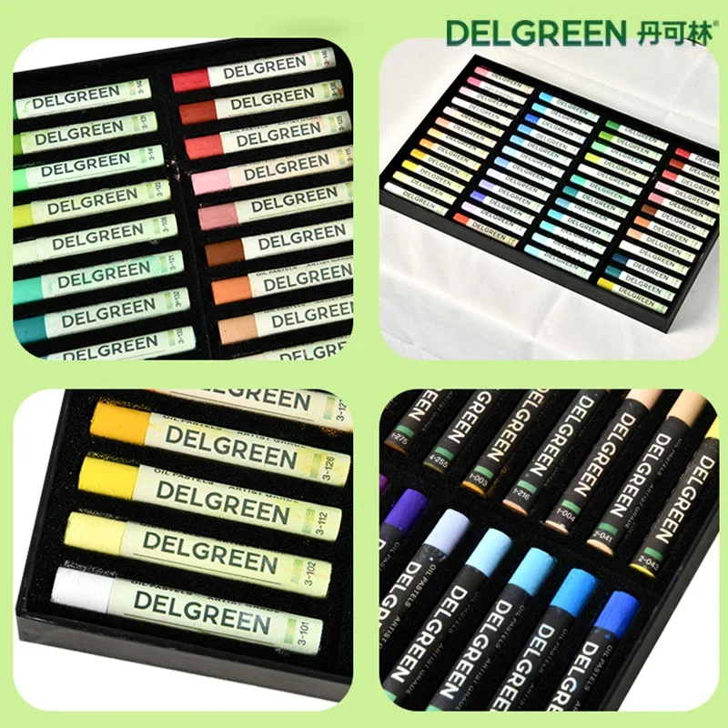 Delgreen 24/36/48/72 set Soft Oil Pastel/Crayon for Painting/Overlay/Scratching Painting Graffiti Crayon Artist Students Drawing 5