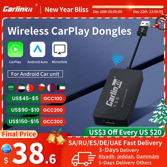 Hot Sale CarlinKit USB Wireless CarPlay Dongle Wired Android Auto AI Box Mirrorlink Car Multimedia Player Bluetooth Auto Connect