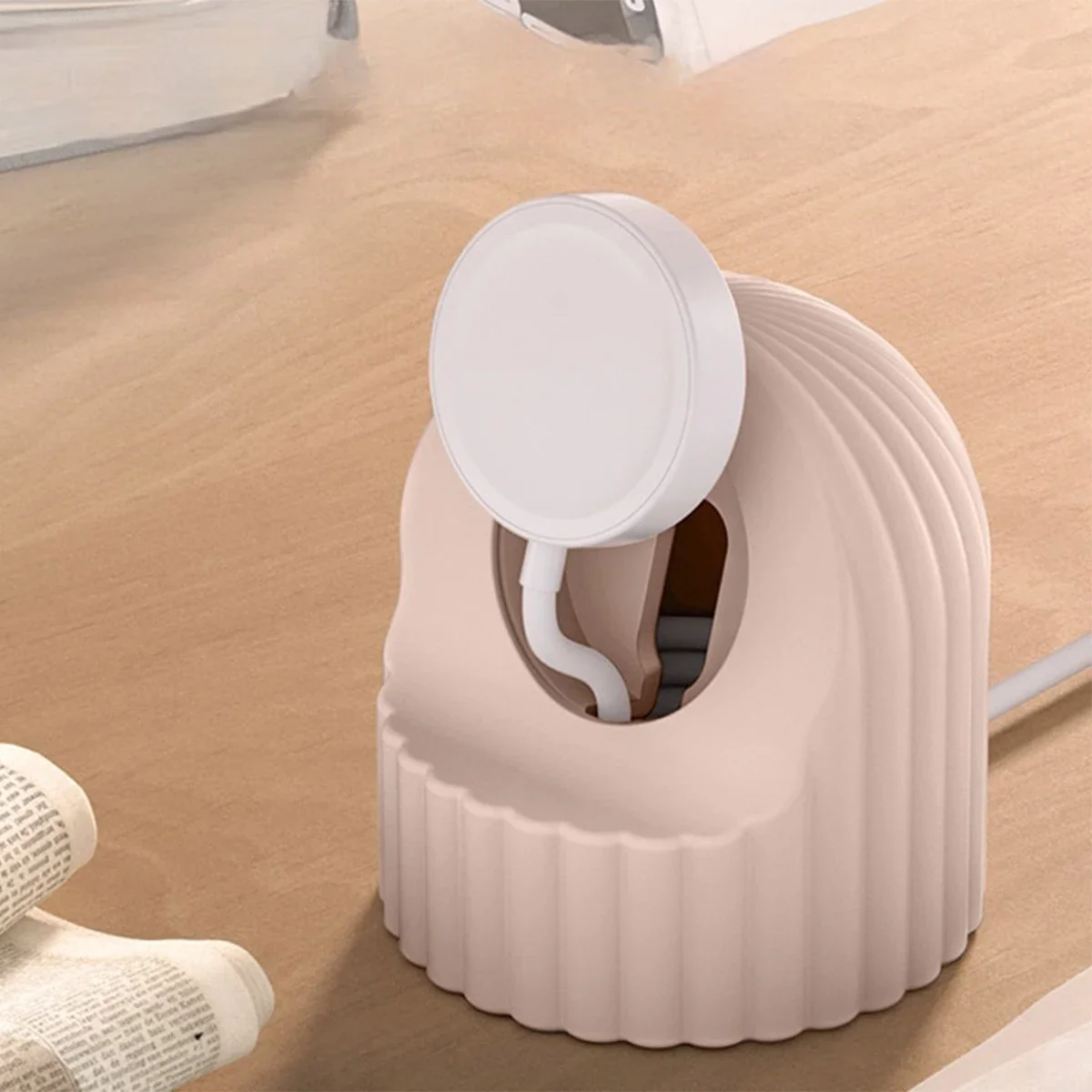Silicone Watch Charger Stand For Apple Watch Ultra 10 9 8 7 6 SE 5 4 3 2 Charging Station Dock Holder 49mm 45 44 42mm 41 40 38mm