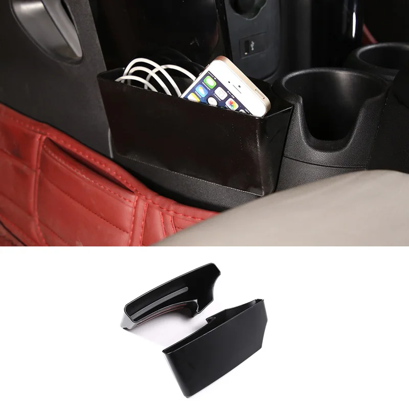 

ABS Plastic Black Car Center Console Side Storage Box Organizer Tray Compatible with MINI COOPER 2014-2021 Auto Accessories
