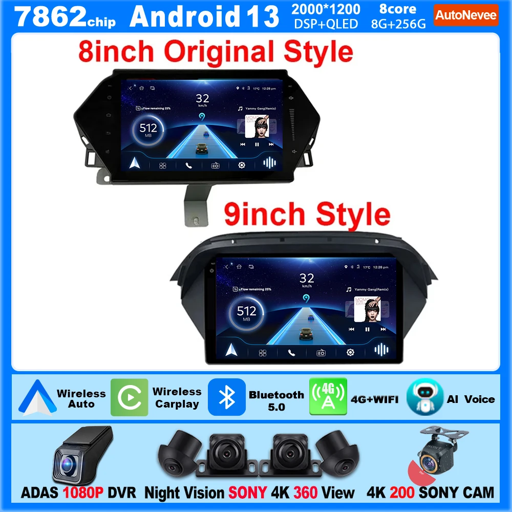 

Android для Honda Acura MDX 2007-2013 автомобильное Автомагнитола стерео головное устройство мультимедийная навигация 5G GPS навигация ЦП HDR BT