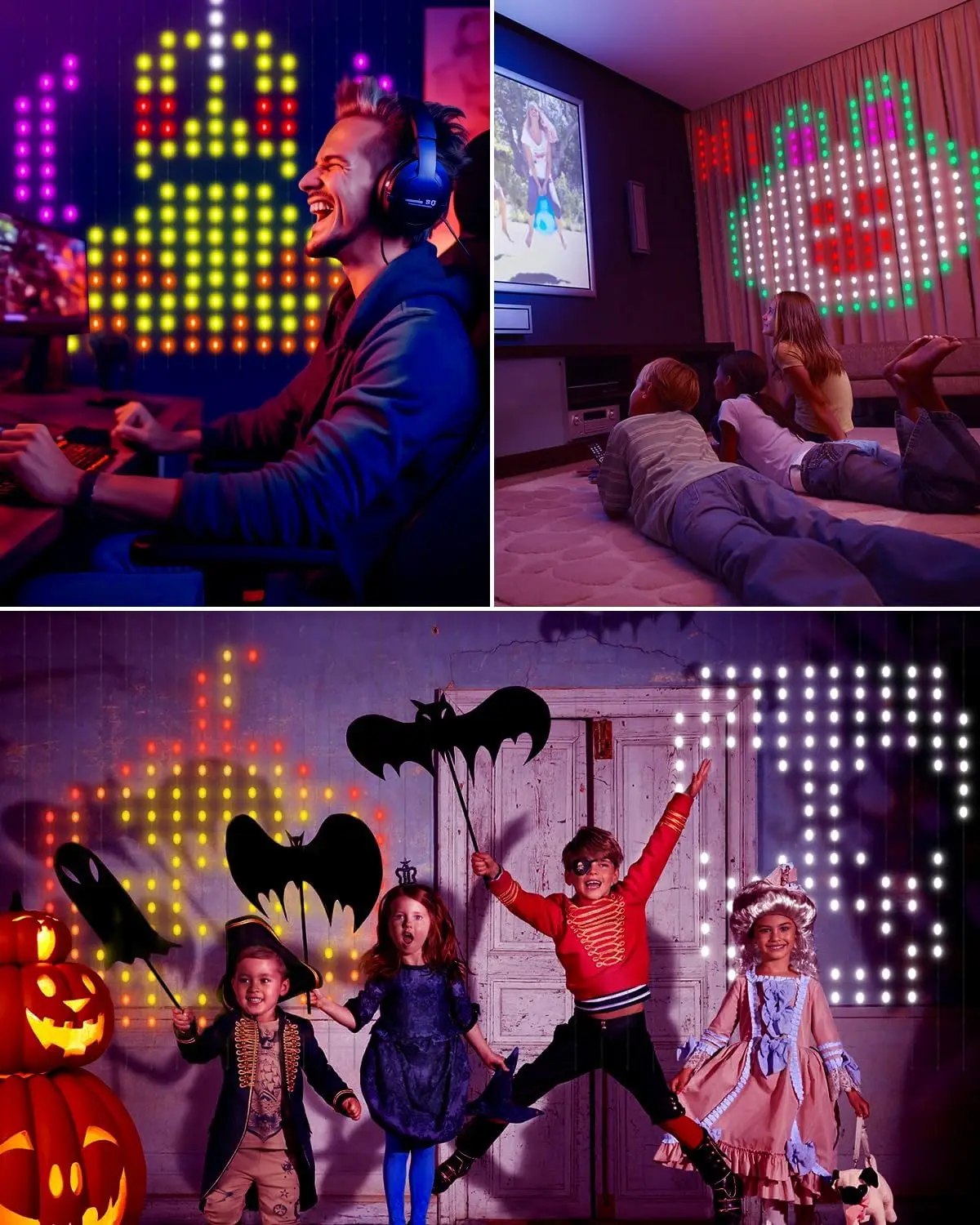 Fairy Lights Smart LED RGB Decor Smart Curtain String Light Bluetooth APP Control Christmas Fairy Light DIY Picture Display Garland Decor