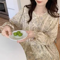 Four Seasons Can Wear Korean Style Floral Women's Pajamas Tops and Pants Summer Student Sleepwear Homewear Girl Sweet Nightwear - Image 6