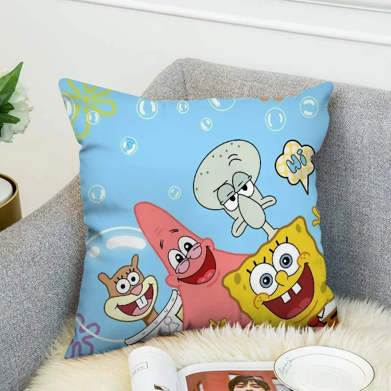 S-Spongebobs Poszewka na poduszkę 40 * 40 Dekoracyjne poszewki na poduszki na sofę Poszewki na poduszki 50x50 Poszewka na poduszkę Fall Decor 40x40