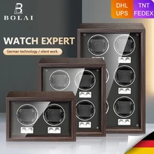 Luxury Wood Watch Winder High-End 1 2 4 6 Slot Automatic Watches Box with Mabuchi Mute Motor Watch Cabinet Clock Storage Box
