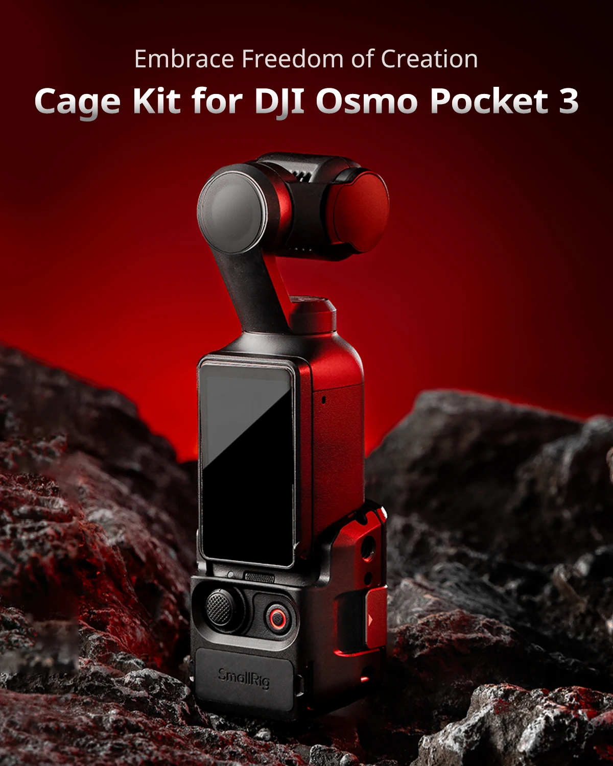 SmallRig Cage for DJI Osmo Pocket 3, w Wrist Strap Only 52g