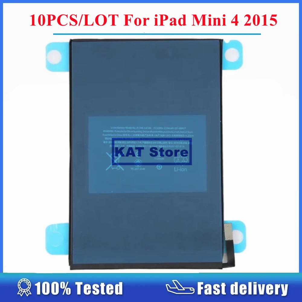 

10PCS/LOT Tablet Battery For iPad mini 4 2015 A1538 A1550 Li-Ion 5124 mAh Replacement Spare Part
