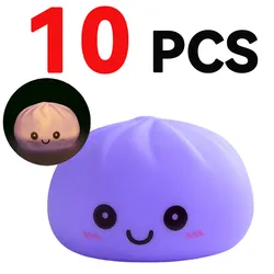 Colorful LED Glowing Dumpling Mood Décor - A Sweet Gift (B 10 PCS - Colorful)
