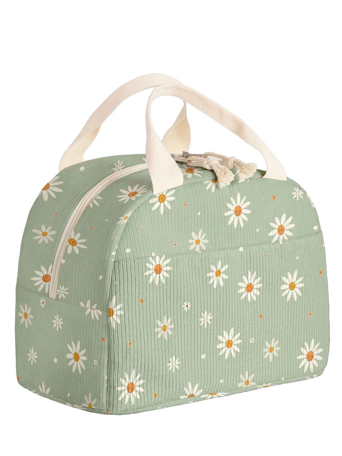 1pc- insulated lunch box bag thickened student portable lunch bag