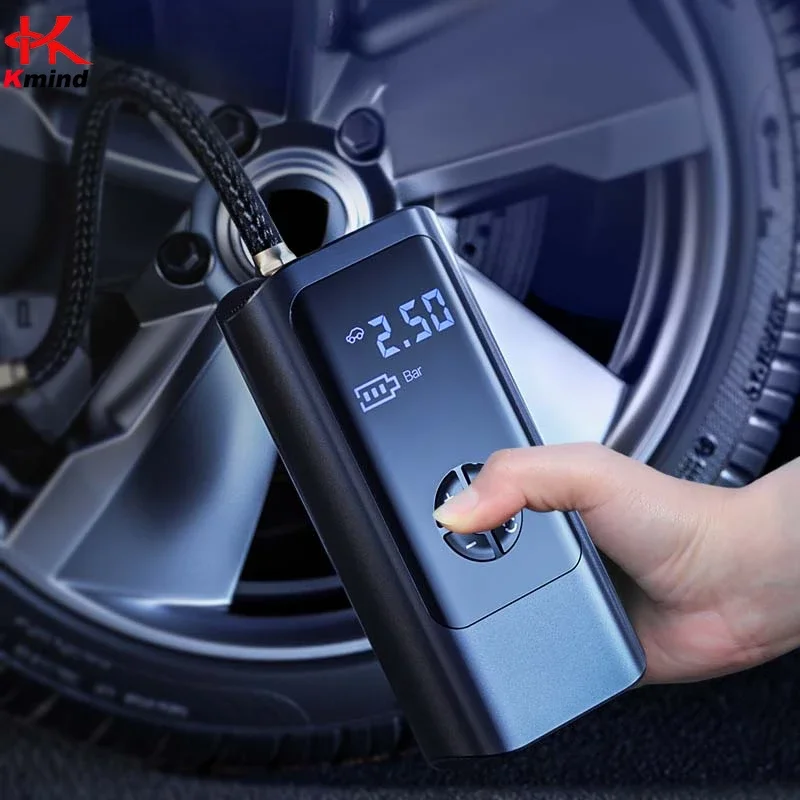 Wireless Portable Car Air Compressor Electric Tire Inflator Pump, 8000mAh 12V 150PSI Fast Inflation for Car Motorcycle Bike Ball 1