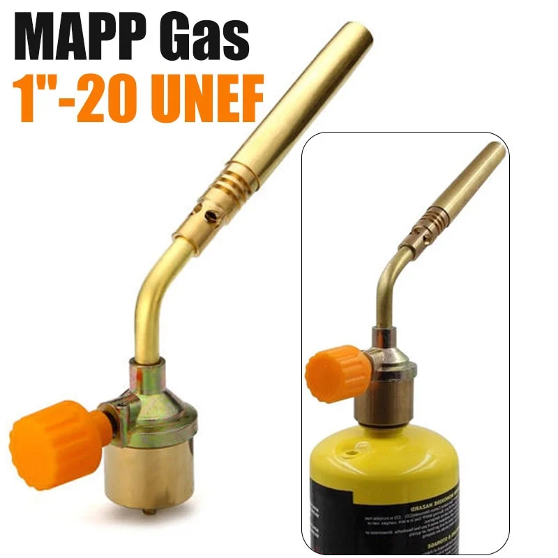 Brass Welding Torch Propane Gas Torch Self Ignition Trigger Style Heating Solder Burner Welding Plumbing Nozzles Camping 1Pc