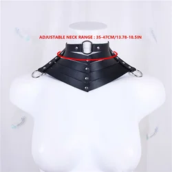 Vintage Goth Punk Faux Leather O-Ring Bow Tie Necklace in Y2K Style (Style 1)