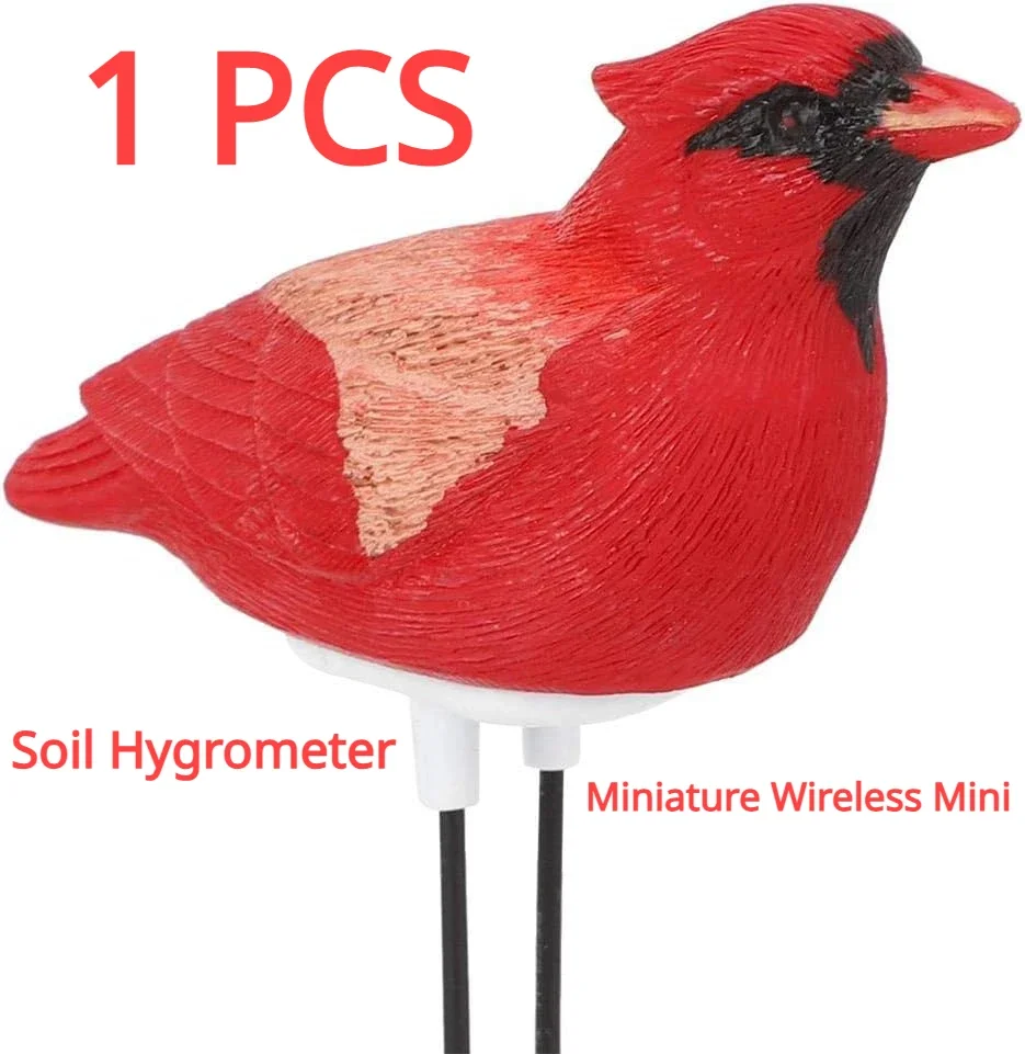 1 pc Indoor Plant Soil Tester Bird Style Water Moisture Garden Test Sensor Meter Hygrometer Watering Alarm Reminder Wireless 5