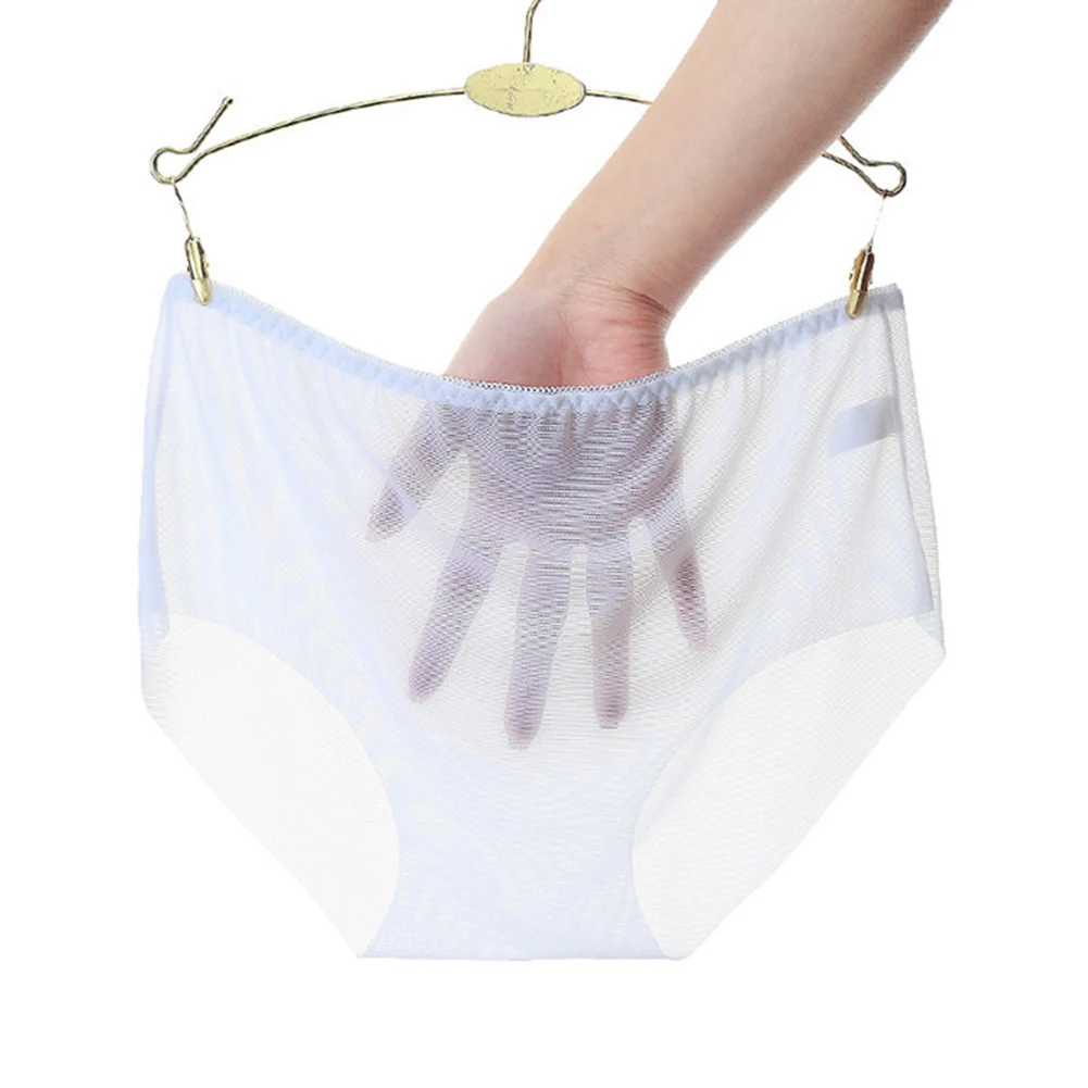 

Women See Through Sheer Briefs Mesh Seamless Panties Sexy Underwear Transparent Lingerie Sensual Ultrathin Knickers Breathable