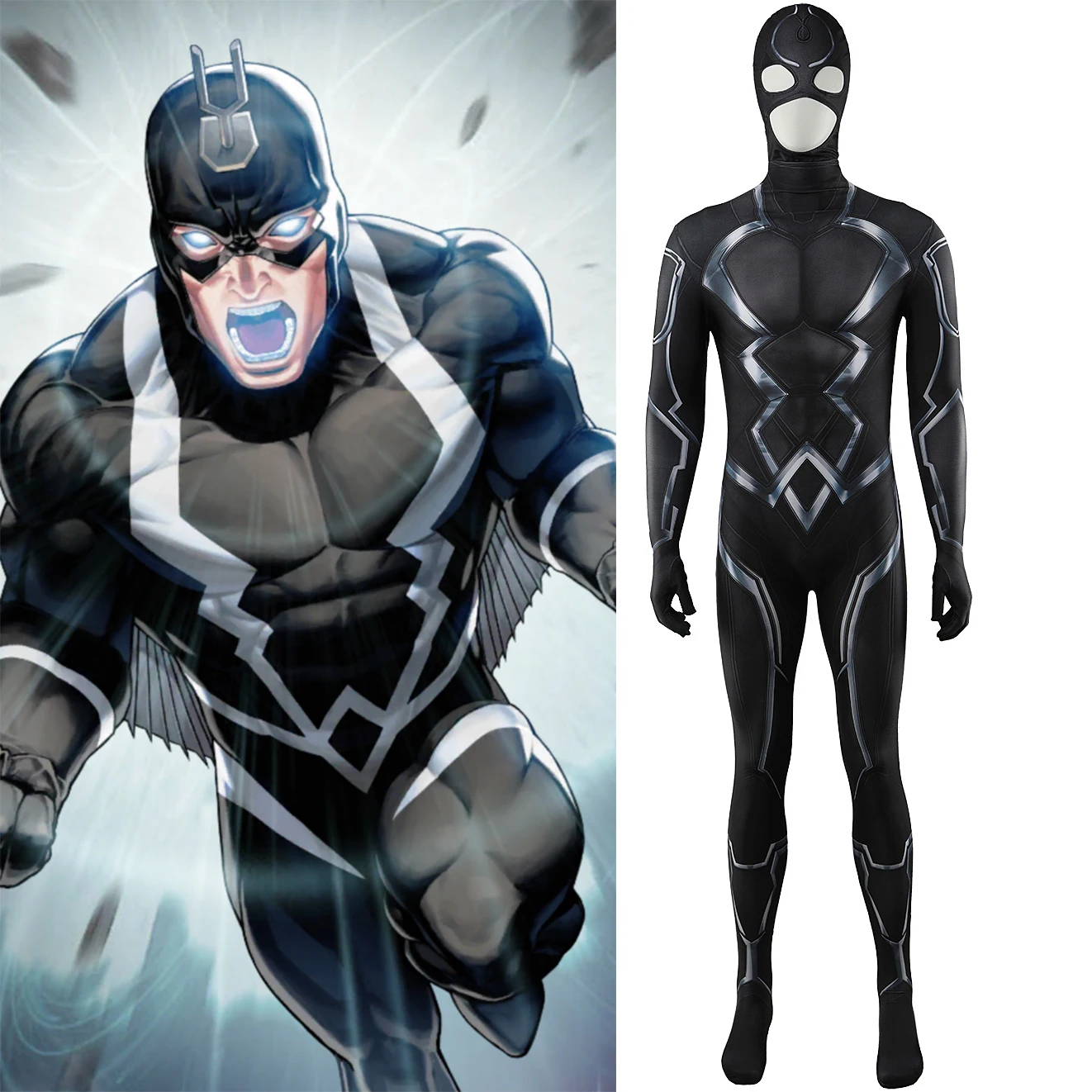 

Blackagar Bolt agon Cosplay Costume Superhero Spandex Zentai Suits Superhero Bodysuit Jumpsuit Halloween Costume Adult Kids
