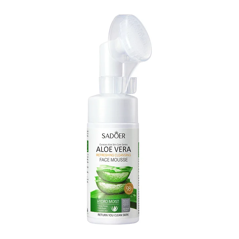 Cleansing Mousse Moisturizing and Smooth Aloe Vera Refreshing Facial Cleanser Face Washing Face Cleaner 6