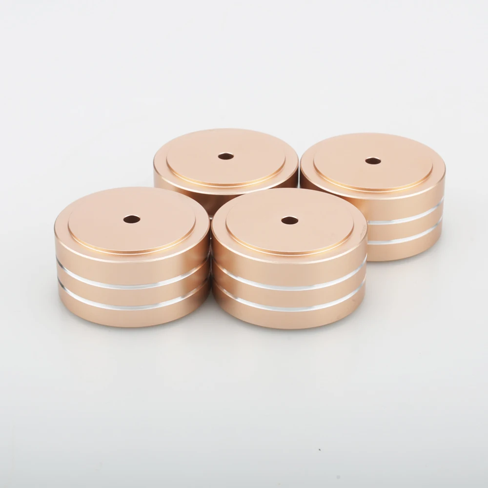 

4pcs 40x20mm Aluminum HIFI AMP Speaker Isolation Stand Turntable DAC Feet Pad gold silver black