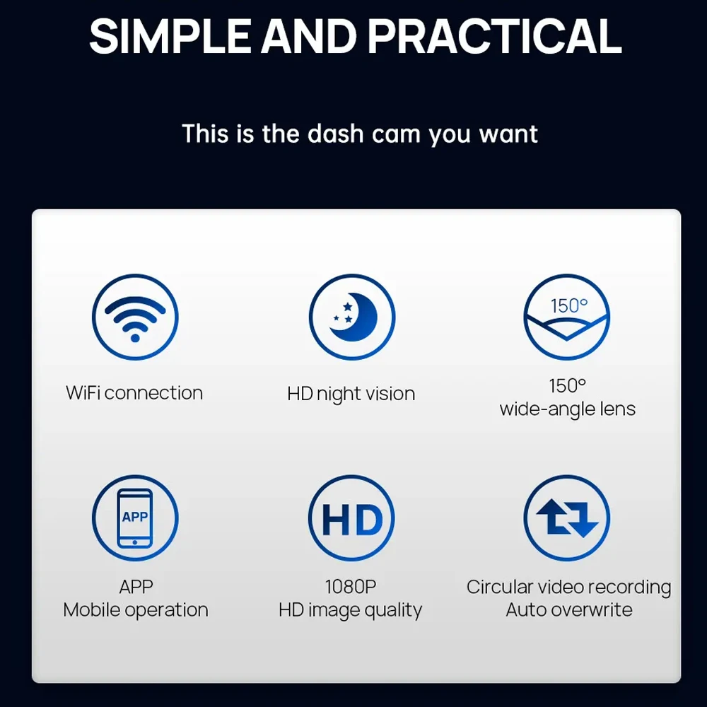 Wifi Dashcam 1080p Auto Dvr 360 Grad Wifi Dashcam Auto Recorder