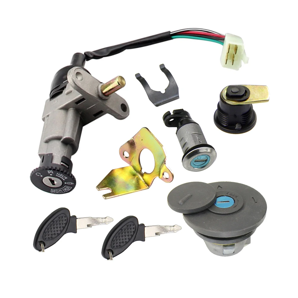 50cc 125cc 150cc Gy6 Scooter Moped Ignition Switch Key Set 4 Pin motorcycle keys motorcycle key accessories motorcycle key cylinder lock Vento Sunl Adly