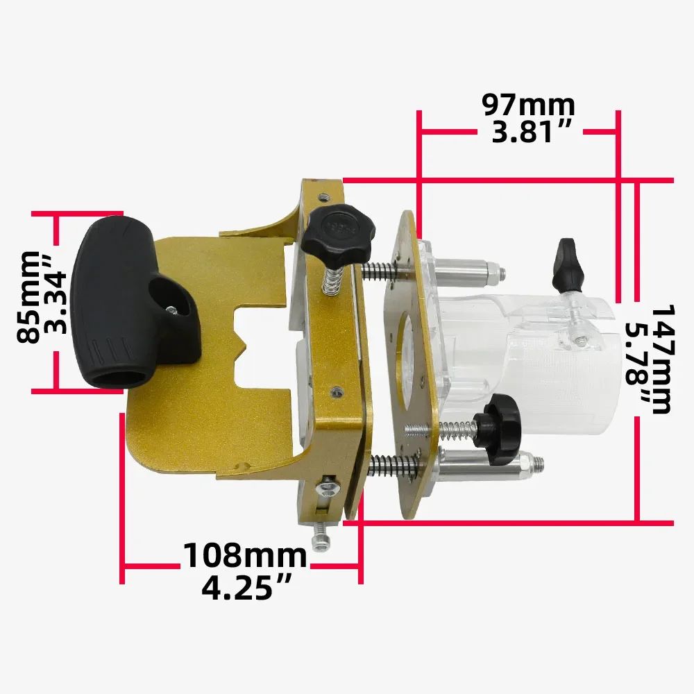 Mortising Jig for 65mm Trimming Machine 2 In 1 Slotting Bracket Invisible Fasteners Punch Locator Linear Track Woodworking Tools