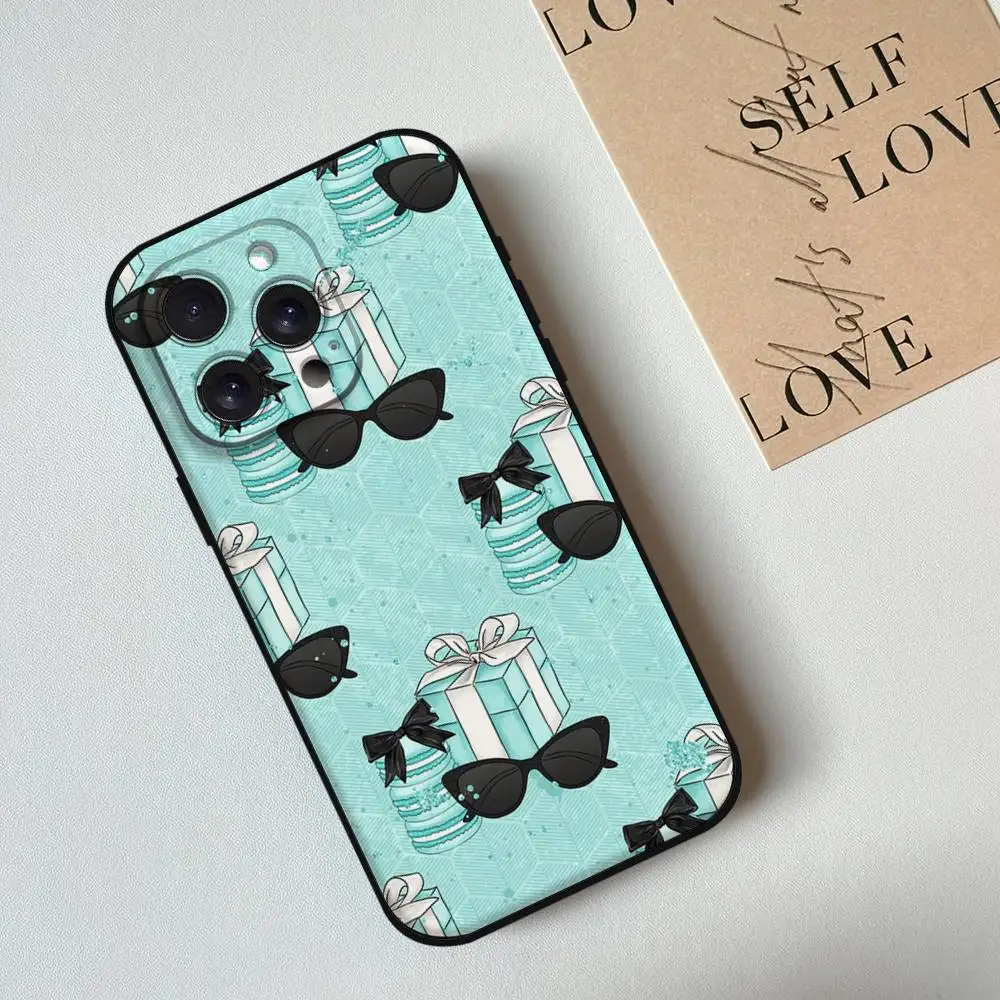 Blue T-Tiffany Phone Case For Iphone 16 15 11 13 14 Pro Max