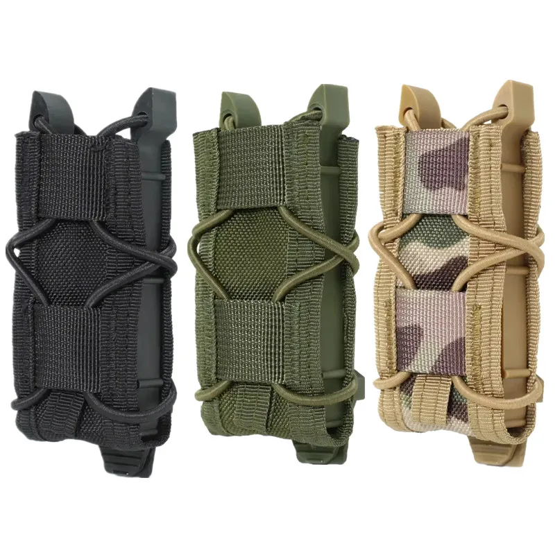 Magazine Pouch Tactical Magazine Pouch 9MM Pistol Single Mag Bag Molle Flashlight Torch Holder Pouches Hunting Knife Holster Shooting Airsoft