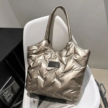 Borsa da donna Puffy Hobo borsa a tracolla trapuntata moda borsa a tracolla imbottita Versatile Tote borse borsa da pendolarismo invernale di grande capacità