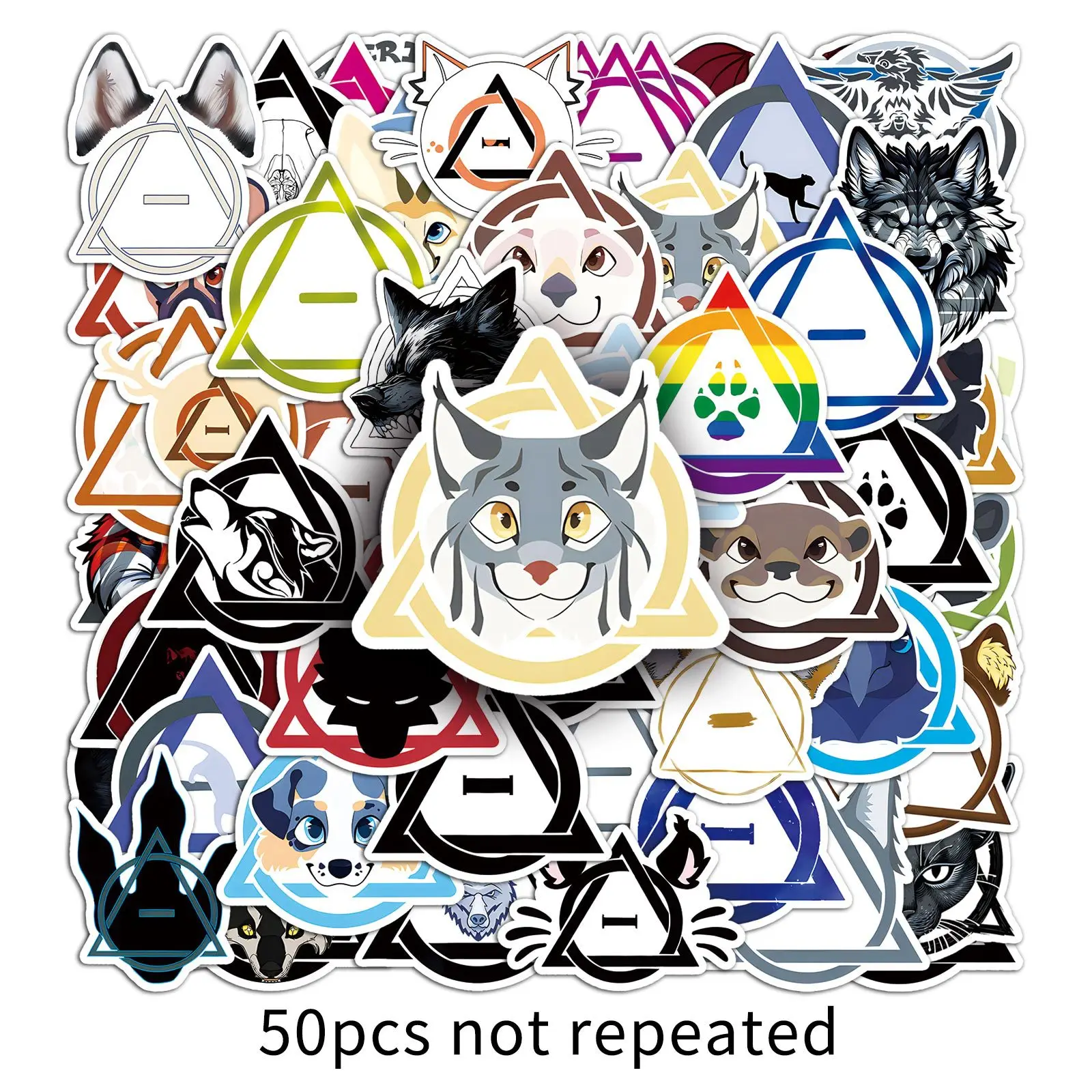 Cartoon Stickers Decorative Stickers Animal Stickers Cartoon Animal Stickers 10/30/50PCS Cool Therian Animal Cartoon Sticker Decals Toys DIY Suitcase Skateboard Phone Luggage Bike Stickers Gift