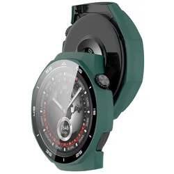 2-in-1 Protective Shell with Tempered Glass Screen Film for Smartwatch - Full Coverage Case (Green)
