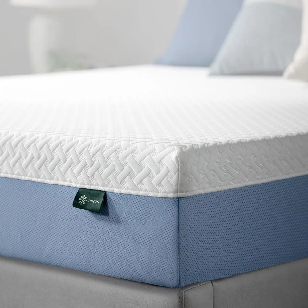 6-inch cooling essential memory foam mattress, fiberglass free, medium feel, certified safe foam and fabric 5