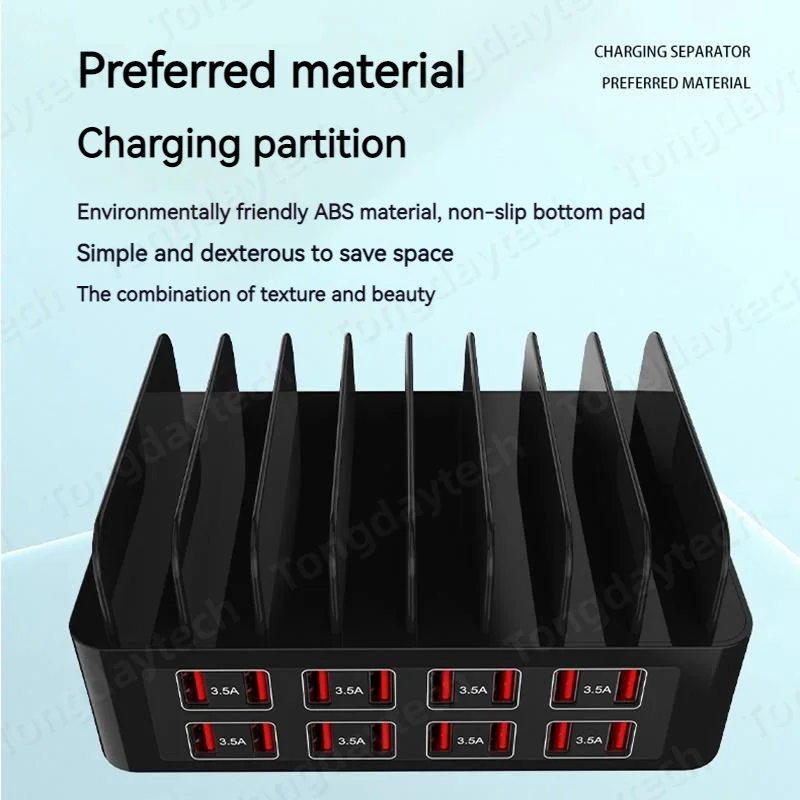 150W 16-Port USB Fast Charger – Multi-device Charging Station for iPhone, iPad, Samsung, Xiaomi 6