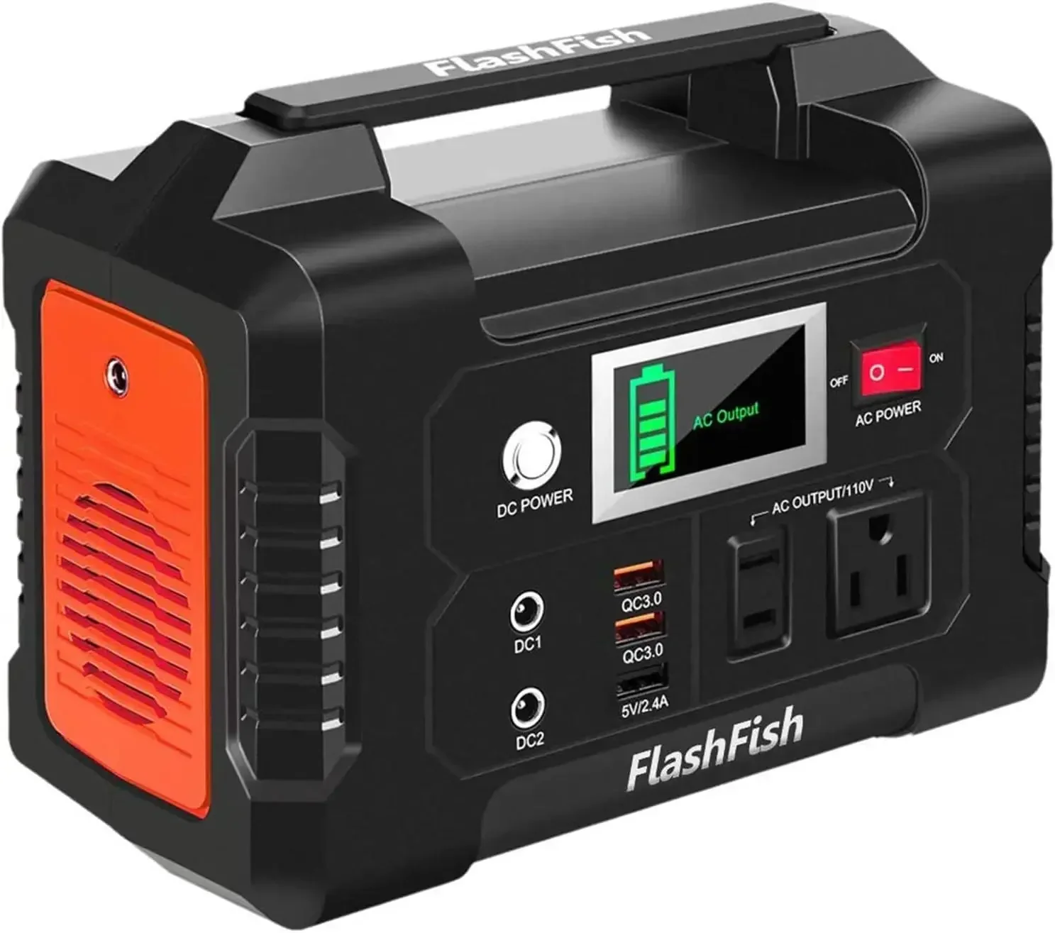 Description Picture 2 of item200W Portable Power Station FlashFish 40800mAh Solar Generator with 110V AC Outlet/2 DC Ports/3 USB Ports