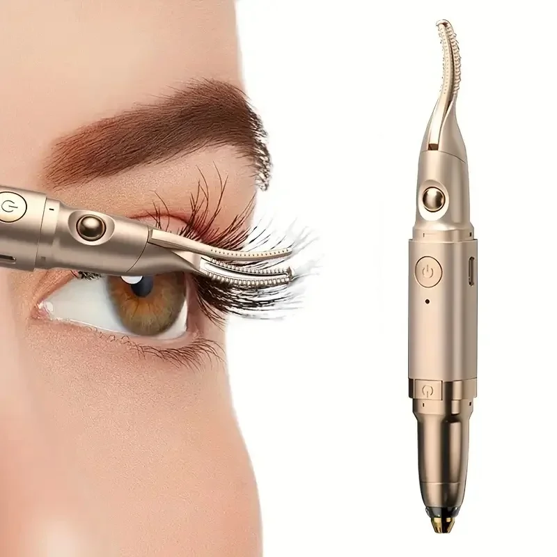 1 heating eyelash curler multifunctional 2-in-1 electric eyelash curler and trimmer, eyebrow shaver, ear and nose hair trimmer 1
