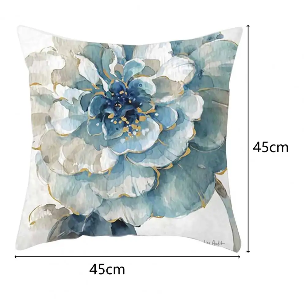 

Декоративная подушка, удобный заменяемый чехол для подушки с цветочным принтом, легкий Чехол для подушки