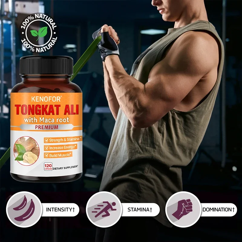 

Tongkat Ali Extract 200 To 1 Men's Health Supports Lean Muscle Growth, Natural Energy, Endurance and Recovery