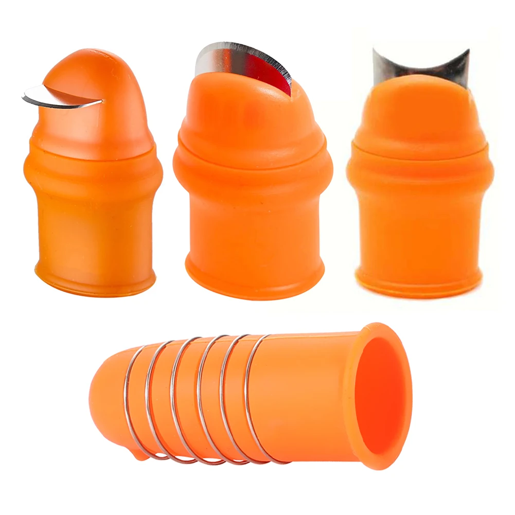 Upgrade Silicone Thumb Knife Cutter For Garden Separator Finger Plant Fruit Picking Knife Portable For Kitchen Garden Tool