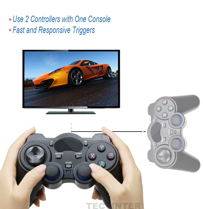 2.4G USB Wireless Android Game Controller Joystick Joypad with OTG Converter For PS3/Smart Phone For Tablet PC Smart TV Box