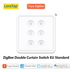 Smart WiFi Double Curtain Switch with Voice Control (ZigBee EU Standard)