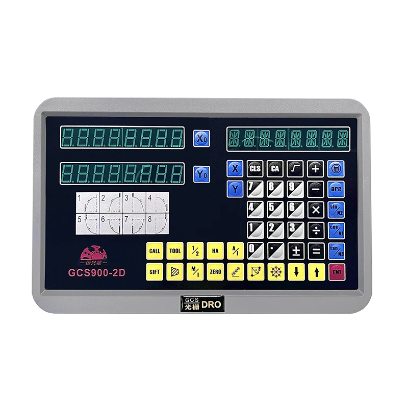 HXX CNC 고정밀 2 축 DRO 키트 디지털 판독 GCS900 및 선형 체중계 인코더 센서 눈금자, 밀링 선반 터닝용, 2 개