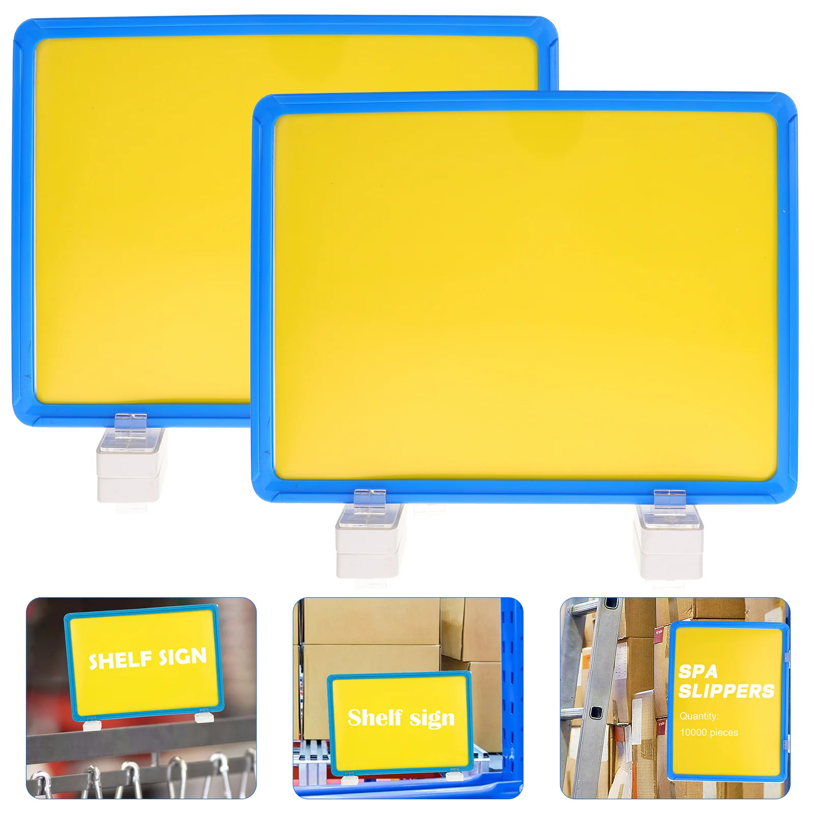 

2 Pcs Emblems Nameplate Price Label Signs Magnetic Wear-resistant Holder Tags Supermarket Accessory Retail Store Labels