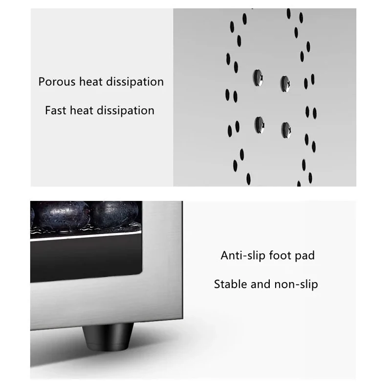12 Floors Fruit Dryer Food Dehydrator Meat and Seafood Dryer 110V 220V Smart Touch Stainless Steel Material Tempered Glass Door 6