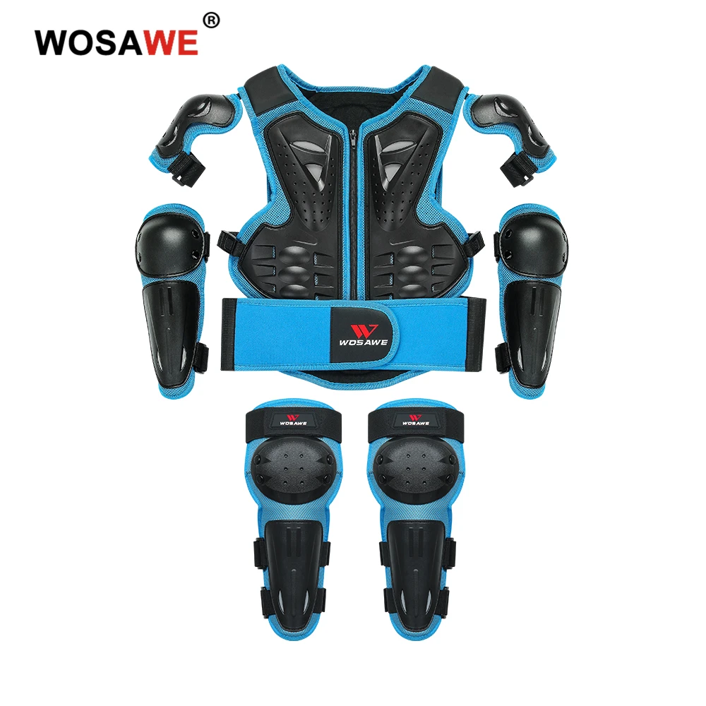 WOSAWE Kid's Full Body Protector Vest Armor Dirt Bike Chest Anti Falling Protection Gear Children Elbow Shoulder Knee Guard |
