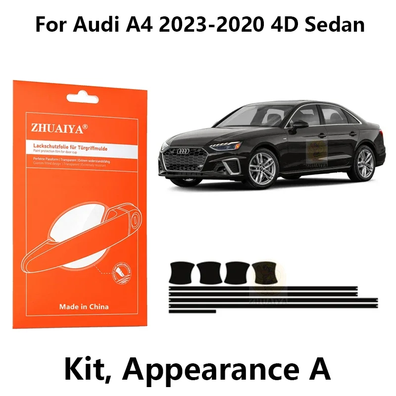

Защитная пленка ZHUAIYA для красок дверной ручки, ТПУ PPF для Audi A4 2008-2023 4D, автомобильные аксессуары